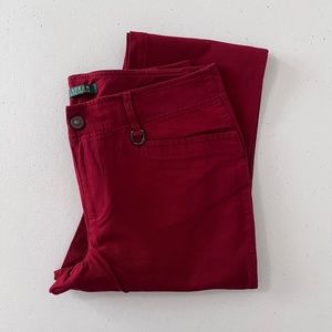Lauren Ralph Lauren Women’s Straight Leg Red Pants size 10